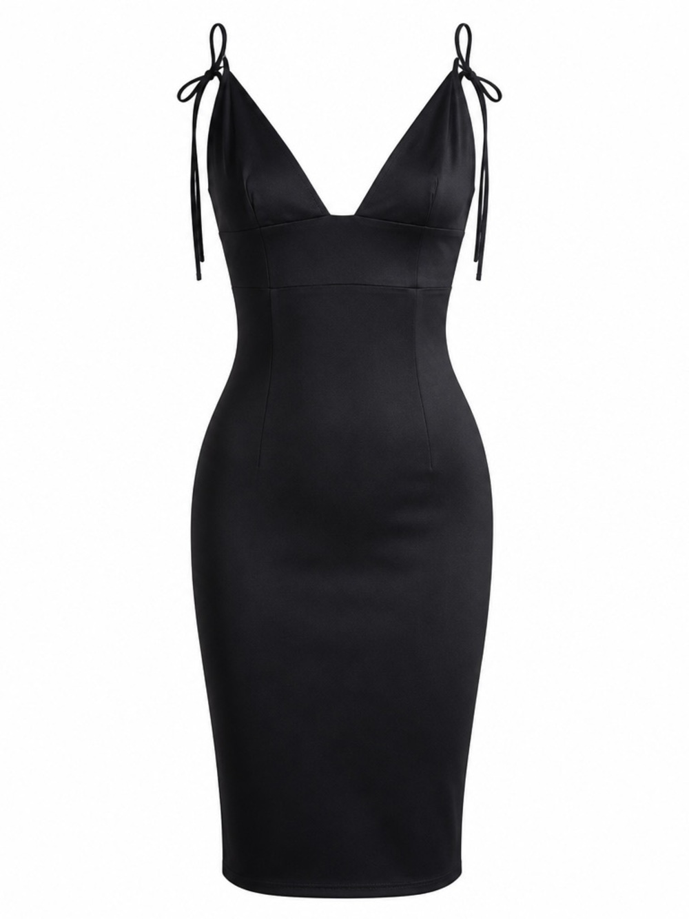 Aritzia Wilfred S Black Tie Strap Satin Midi Dress Quiet Luxury Old Money LB